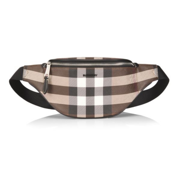 Burberry Cason Check Leather Belt Bag - Picture 1 of 6